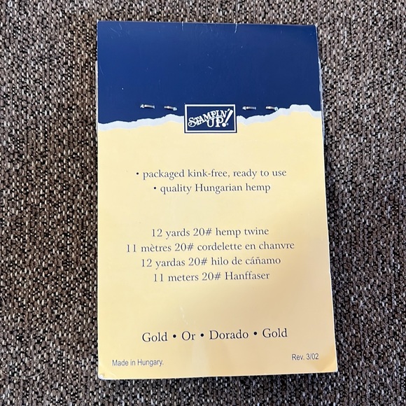 Stampin’ Up colored Hemp twine 36 yards total factory sealed. NWT - Picture 4 of 8